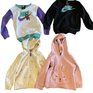 Bundle of 4 girls Nike sweatshirts 4T